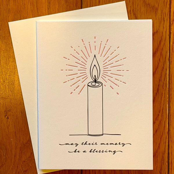 May Their Memory be a Blessing Card